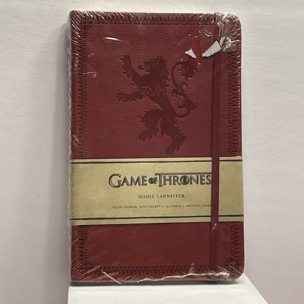 Game of Thrones House Lannister Journal Ruled Lined W/Pocket NEW See Description